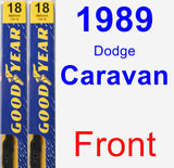 Front Wiper Blade Pack for 1989 Dodge Caravan - Premium