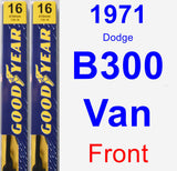 Front Wiper Blade Pack for 1971 Dodge B300 Van - Premium