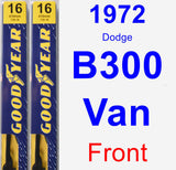 Front Wiper Blade Pack for 1972 Dodge B300 Van - Premium