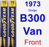 Front Wiper Blade Pack for 1973 Dodge B300 Van - Premium