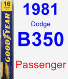 Passenger Wiper Blade for 1981 Dodge B350 - Premium