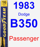 Passenger Wiper Blade for 1983 Dodge B350 - Premium