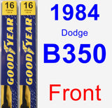 Front Wiper Blade Pack for 1984 Dodge B350 - Premium