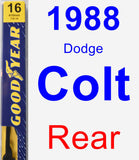 Rear Wiper Blade for 1988 Dodge Colt - Premium