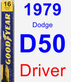 Driver Wiper Blade for 1979 Dodge D50 - Premium