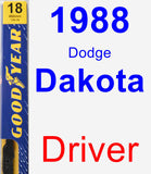 Driver Wiper Blade for 1988 Dodge Dakota - Premium