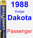 Passenger Wiper Blade for 1988 Dodge Dakota - Premium