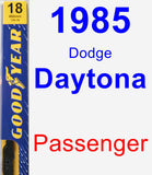 Passenger Wiper Blade for 1985 Dodge Daytona - Premium