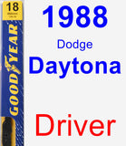 Driver Wiper Blade for 1988 Dodge Daytona - Premium