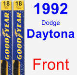 Front Wiper Blade Pack for 1992 Dodge Daytona - Premium