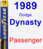 Passenger Wiper Blade for 1989 Dodge Dynasty - Premium