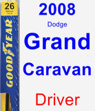 Driver Wiper Blade for 2008 Dodge Grand Caravan - Premium