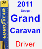 Driver Wiper Blade for 2011 Dodge Grand Caravan - Premium