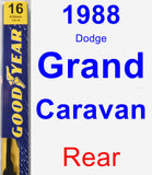 Rear Wiper Blade for 1988 Dodge Grand Caravan - Premium