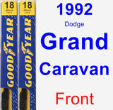 Front Wiper Blade Pack for 1992 Dodge Grand Caravan - Premium