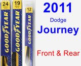 Front & Rear Wiper Blade Pack for 2011 Dodge Journey - Premium