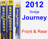 Front & Rear Wiper Blade Pack for 2012 Dodge Journey - Premium