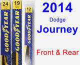 Front & Rear Wiper Blade Pack for 2014 Dodge Journey - Premium