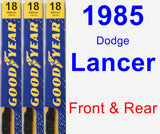 Front & Rear Wiper Blade Pack for 1985 Dodge Lancer - Premium