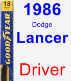 Driver Wiper Blade for 1986 Dodge Lancer - Premium