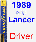 Driver Wiper Blade for 1989 Dodge Lancer - Premium