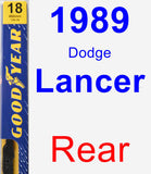 Rear Wiper Blade for 1989 Dodge Lancer - Premium