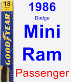 Passenger Wiper Blade for 1986 Dodge Mini Ram - Premium