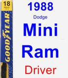 Driver Wiper Blade for 1988 Dodge Mini Ram - Premium