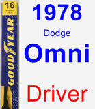 Driver Wiper Blade for 1978 Dodge Omni - Premium