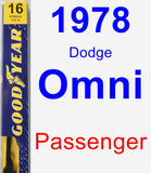 Passenger Wiper Blade for 1978 Dodge Omni - Premium