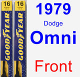 Front Wiper Blade Pack for 1979 Dodge Omni - Premium