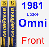 Front Wiper Blade Pack for 1981 Dodge Omni - Premium