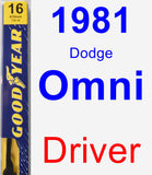 Driver Wiper Blade for 1981 Dodge Omni - Premium