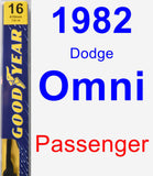 Passenger Wiper Blade for 1982 Dodge Omni - Premium