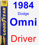 Driver Wiper Blade for 1984 Dodge Omni - Premium