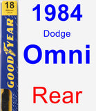 Rear Wiper Blade for 1984 Dodge Omni - Premium