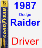 Driver Wiper Blade for 1987 Dodge Raider - Premium