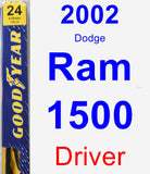 Driver Wiper Blade for 2002 Dodge Ram 1500 - Premium