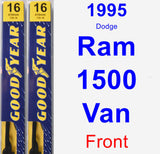 Front Wiper Blade Pack for 1995 Dodge Ram 1500 Van - Premium