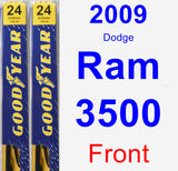 Front Wiper Blade Pack for 2009 Dodge Ram 3500 - Premium