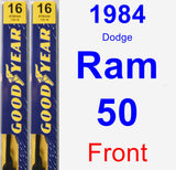 Front Wiper Blade Pack for 1984 Dodge Ram 50 - Premium