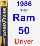 Driver Wiper Blade for 1986 Dodge Ram 50 - Premium