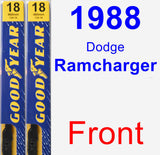 Front Wiper Blade Pack for 1988 Dodge Ramcharger - Premium