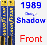 Front Wiper Blade Pack for 1989 Dodge Shadow - Premium