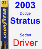 Driver Wiper Blade for 2003 Dodge Stratus - Premium