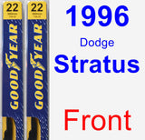 Front Wiper Blade Pack for 1996 Dodge Stratus - Premium
