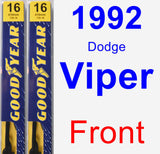 Front Wiper Blade Pack for 1992 Dodge Viper - Premium