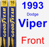 Front Wiper Blade Pack for 1993 Dodge Viper - Premium