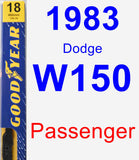 Passenger Wiper Blade for 1983 Dodge W150 - Premium