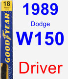 Driver Wiper Blade for 1989 Dodge W150 - Premium